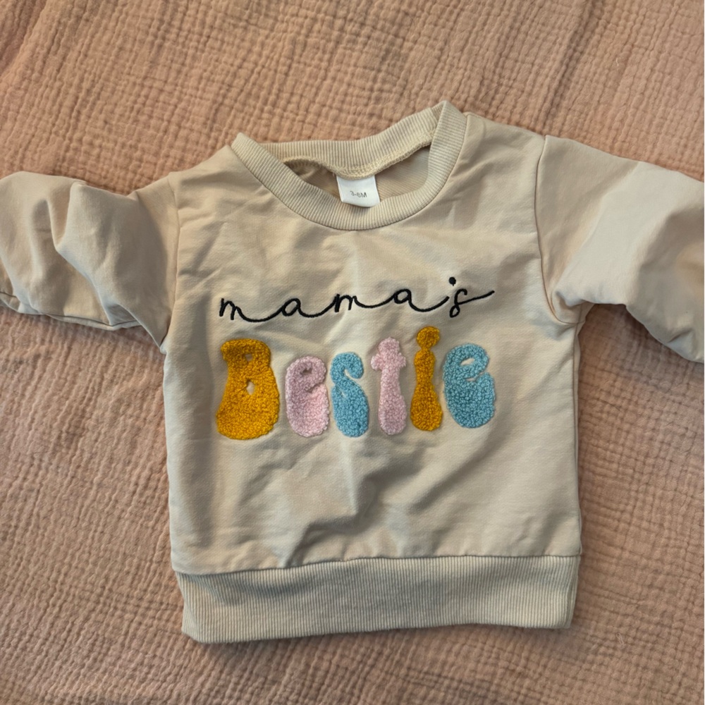 Kids Beige Sweatshirt - Mama's Bestie